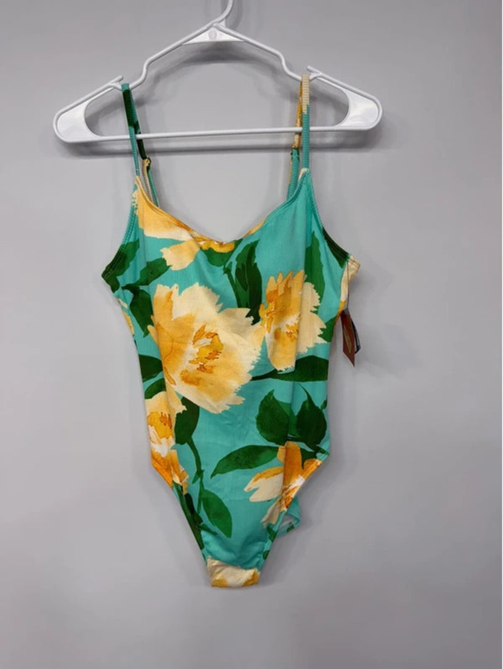 Shade & Shore Floral One Piece Swimsuit Size M (8-10)